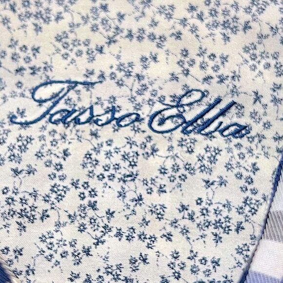 Tasso Elba Mens Button Down Dress Shirt w Contrast Cuffs Big Tall 17-17.5” Neck - Picture 5 of 12